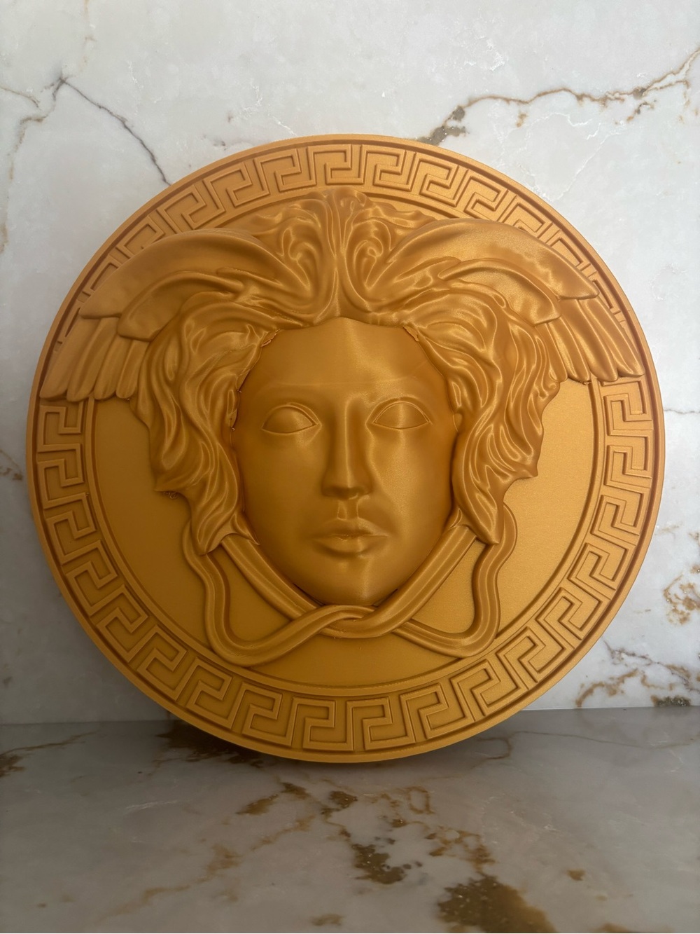 Versace Gold Medusa Round Wall Sculpture